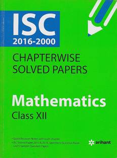 ISC Chapterwise Solved Papers MATHEMATICS class 12th