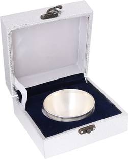 Osasbazaar Silver Plated Decorative Bowl Pure Silver Bowl for Pooja & Dessert - 97%-99% BIS Hallmarked