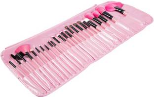 London Pride 24 pcs Silk Leather Bamboo Makeup Brush Set