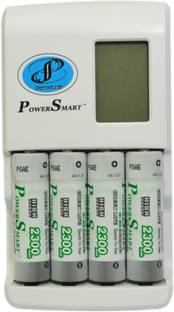 Power Smart AA AAA NiCD NiMH 1 Hour LCD Fast Auto Cut Off MP3/Mobile USB Charging Option With 2300 mAH x 4 Cells Camera Battery Charger PS 327  Camera Battery Charger