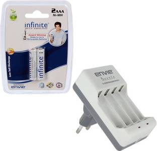 Envie Bettle ECR-20 |Combo With| 2xAAA 800 Ni-MH rechargeable  Camera Battery Charger