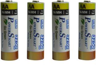 Power Smart 3250 mAH x 4 Ready To Use AA Rechargable NiMH Batteries Used For Toys Flash Etc  Camera Battery Charger