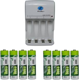 Power Smart Fast Charging Unit PS345 Combo With 2 Set 1100mahx4 AA Cells  Camera Battery Charger