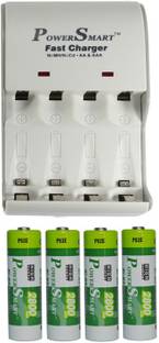 Power Smart 5 Hour Fast Charging (for Ni-MH AA/AAA Rechargeable Cells) with 2800mAHx4AA Cells  Camera Battery Charger