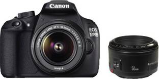 Canon EOS 1200D (Dual Kit EF S18 - 55 mm IS II and EF 50 mm f/1.8 II) DSLR Camera