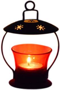 Ashiana Lantern style T-light holder Cast Iron Tealight Holder