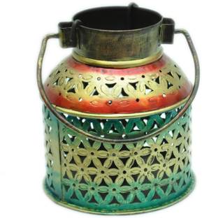 MohanJodero Metal Handicraft Kettle Shaped Cast Iron 1 - Cup Tealight Holder