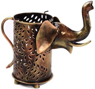 MohanJodero Elephant Cast Iron 1 - Cup Tealight Holder