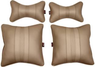 Able Auto Grey Leatherite Car Pillow Cushion for Maruti Suzuki