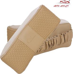 AuTO ADDiCT Beige Leatherite Car Pillow Cushion for Datsun