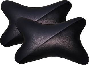 KOZDIKO Black, Grey Leatherite Car Pillow Cushion for Universal For Car