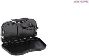 ACCESSOREEZ Foldable Travel Dining or Rack or Bottle Black Cup Holder