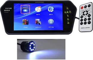 Printo Fine India 7 inch Car Video Monitor with USB, Bluetooth and Car Reaview Camera Black LED (18 cm) Black, Grey LCD