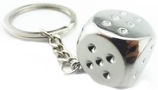 true traders True Traders silver metal dice keychain Key Chain