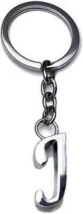 GCT Alphabet Letter J Metal Key Chain