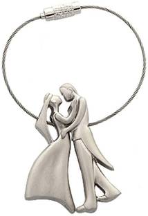 Turban Toys Sweet Romantic Couple Metal Wire Keychain Key Chain