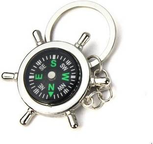 Ezone Stylish Round Compass Key Chain