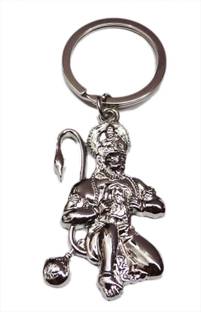 ADITYA TRADERS CLASSY SRI RAM ON HANUMAN HEART ORIGINAL METAL ATTRACTIVE Locking Key Chain