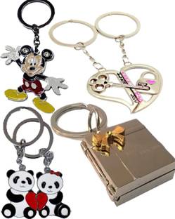 MGP Mickey Mouse Friend Photo Frame Panda Love Lock Metal Key Chain Combo Key Chain
