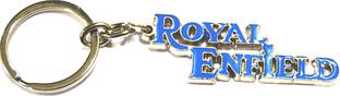 Tech Fashion Royal Enfield Stunning Blue Metal Keyring accessories for Car Bike House Office Key Holder Best Quality Gift -TF-485 Locking Key Chain