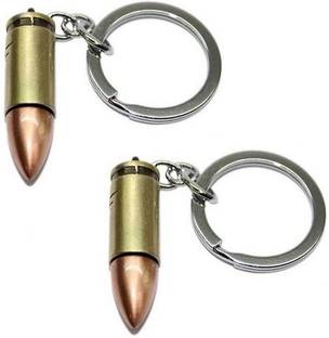 Ezone Metal Thick Bullet Pack of 2 Key Chain