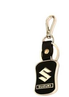 Ezone Full Leather Metal Suzuki Car Logo Locking Key Chain