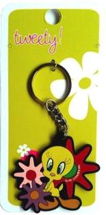 Warner Bros. Tweety Floral Rubber Key Chain