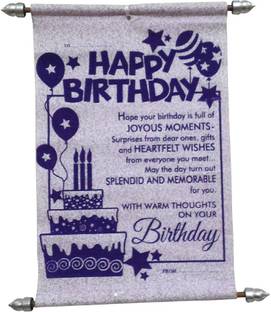 Natali Traders Birthday Scroll Card - Greeting Card