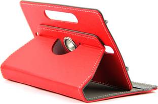 DOMO Book Cover for 7 inch Tablet PC nCase B9 Smart Cover Carry Case For Tablet PC With 360 Degree Rotation Tablet Stand And Camera Holes - Red