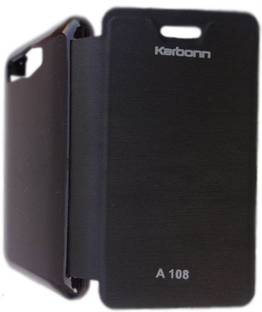 Coverage Flip Cover for Karbonn A108 Coverage Flip Cover for Karbonn A108 - Black