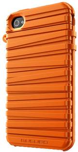 Musubo Rubber Band Case with Screen Protector and Video Stand for iPhone 4 / 4S - Orange