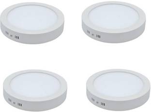 Magiclite 12W Round LED Surface Panel light Pack of 4pc Recessed Ceiling Lamp