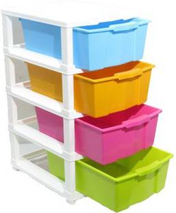 Wud Kraft Plastic Free Standing Chest of Drawers