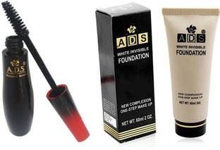 ads MASKARA WITH WHITE INVISIBLE FOUNDATION ( COMBO OF 2 )
