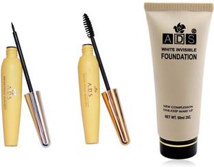 ads Waterproof Eyeliner / Mascara / White Invisible Foundation