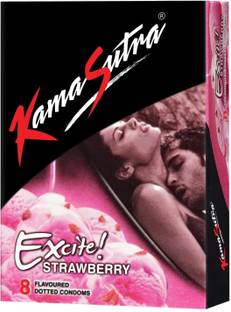 Kamasutra Strawberry Flavoured Dotted Condom