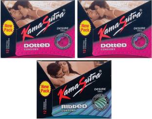 Kamasutra Ribbed, Dotted, Dotted Condom