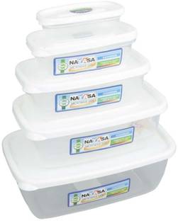 NAYASA Plastic Fridge Container  - 150 ml, 1800 ml, 680 ml, 300 ml, 1100 ml