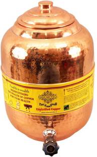 IndianArtVilla Copper Grocery Container  - 6.5 L