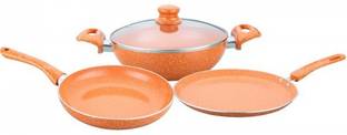 WONDERCHEF Tangerine Induction Bottom Non-Stick Coated Cookware Set