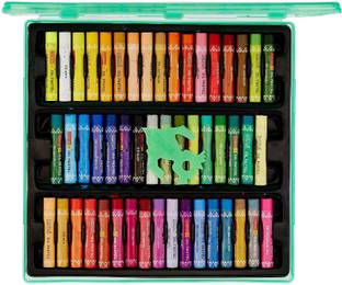 Camlin Camel Oil Pastel with Reusable Plastic Box - 50 Shades