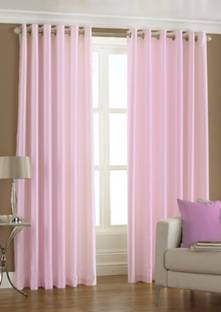 Panipat Textile Hub 213.5 cm (7 ft) Door Polyester Curtain (Pack Of 2)