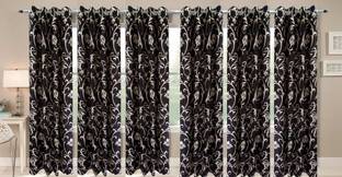 Stella Creations 212 cm (7 ft) Door Polyester Room Darkening Curtain (Pack Of 6)