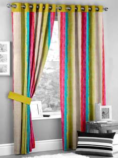 Homec 210 cm (7 ft) Polyester Room Darkening Door Curtain (Pack Of 2)