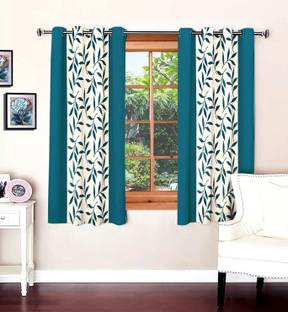 Optimistic Home Furnishing 150 cm (5 ft) Window Polyester Curtain (Pack Of 2)