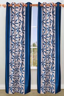 Ville Style 2.14 m (0 ft) Polyester Semi Transparent Door Curtain (Pack Of 2)
