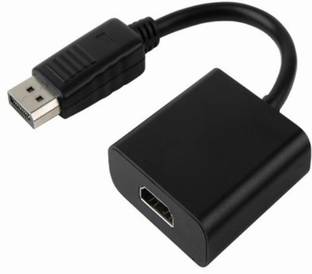 microware HDMI Cable 0.254 m Display Port Male To HDMI Female