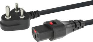 MX Power Cord 10 A 5 m Copper Braiding IEC C13 WITH LOCK AC FEMALE to 3 Pin INDIAN Plug 5 Amp Power Cable Lead Cord For Computer / Printer / Desktop / PC / SMPS 5 Mtrs 3X0.75 SQ MM