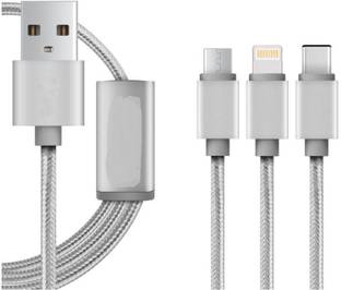 99Gems Lightning Cable 1 m Smartphone 3 in 1 Type C , 8 Pin Lightning , micro usb V8