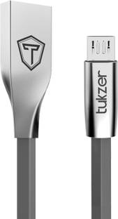 tukzer Micro USB Cable 2 A 1 m 3.2ft Aluminium Plug Slim Micro 2.4A Tangle Free Fast Charging & Data Sync